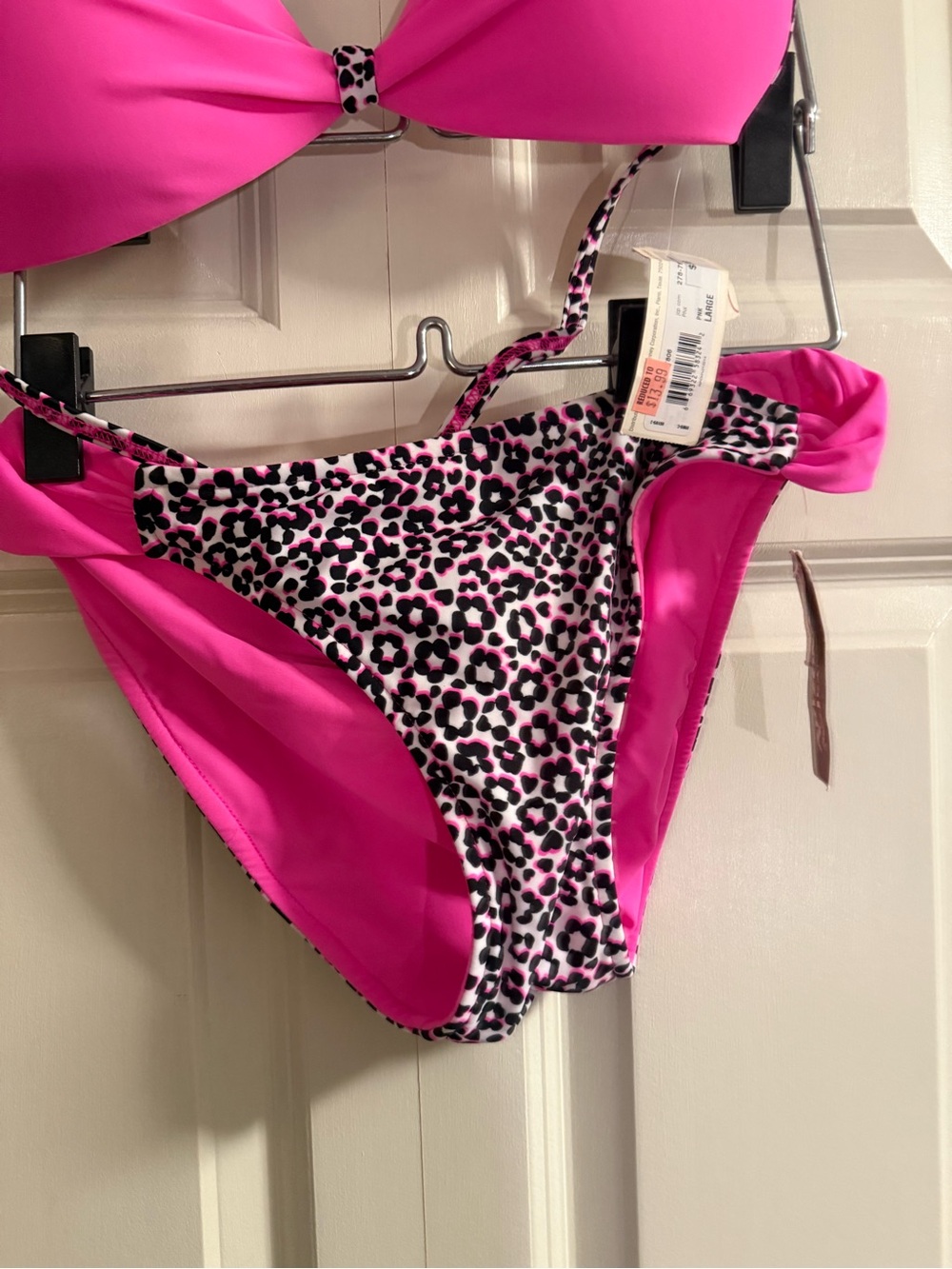 Arizona Jean Company Hot Pink Leopard Print Bikini Set - Picture 4 of 6